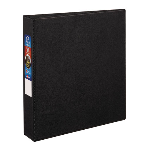 Picture of Heavy-Duty Non-View Binder with DuraHinge and One Touch EZD Rings, 3 Rings, 1.5" Capacity, 11 x 8.5, Black