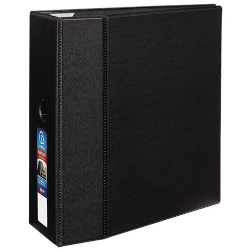 Picture of Heavy-Duty Non-View Binder with DuraHinge, Locking One Touch EZD Rings and Thumb Notch, 3 Rings, 5" Capacity, 11 x 8.5, Black