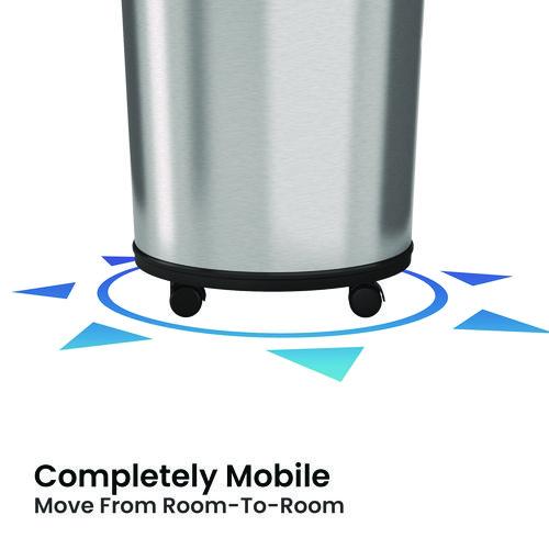 Picture of Extra-Large Sensor Trash Can with Wheels, 18 gal, Plastic/Stainless Steel