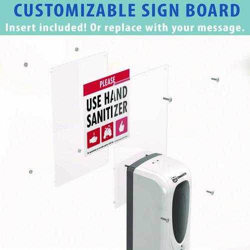 Picture of Sanitizer Dispenser, 1,000 mL, 13 x 11.5 x 63, Silver