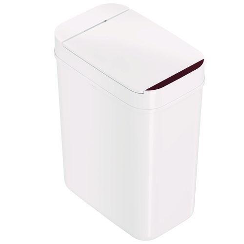 Picture of Plastic Sensor Trash Can, 3 gal, Plastic, White