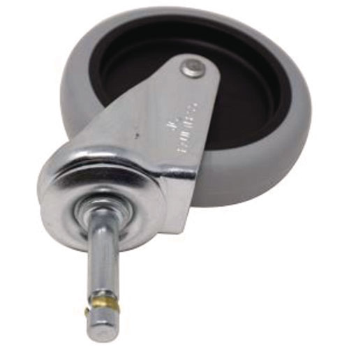 Picture of 4" Swivel Stem Caster with Insert for Janitor Cart 2000, Grip Ring Stem, Black/Gray/Silver
