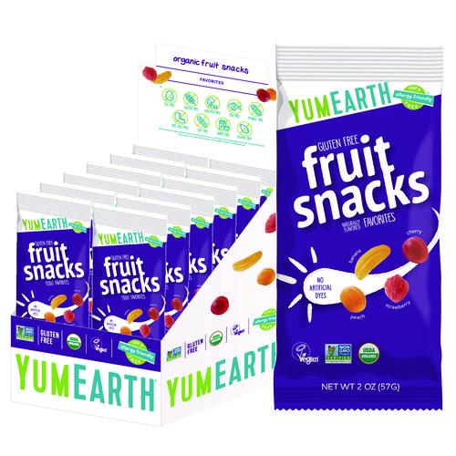 Picture of Organic Fruit Snacks, Assorted Flavors, 2 oz Bag, 12/Carton