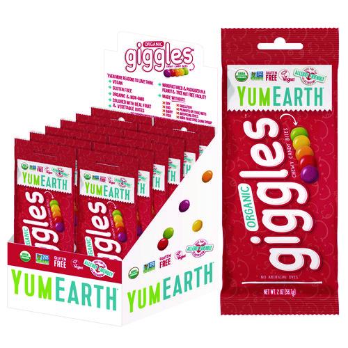 Picture of Organic Giggles, Assorted Flavors, 2 oz Bag, 12/Carton