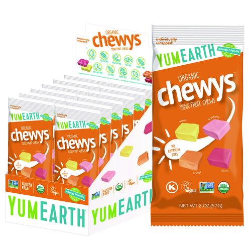 Picture of Organic Chewys, Assorted Flavors, 2 oz Bag, 12/Carton