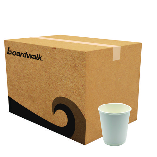 Picture of Paper Hot Cups, Double-Walled, 8 oz, White, 500/Carton