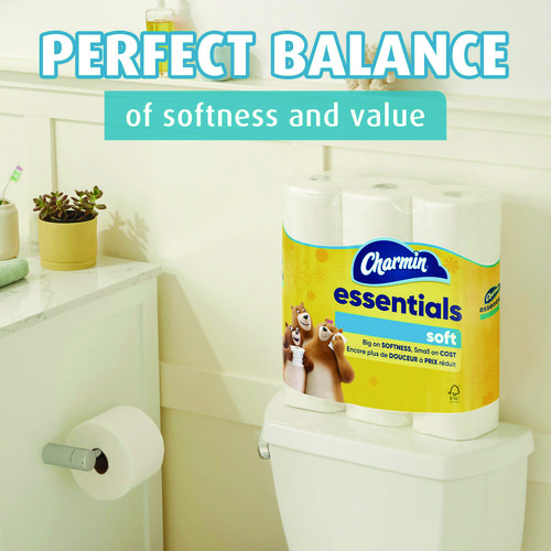 Picture of Essentials Soft Bathroom Tissue, Septic Safe, 2-Ply, 330 Sheets/Roll, 18 Rolls/Carton