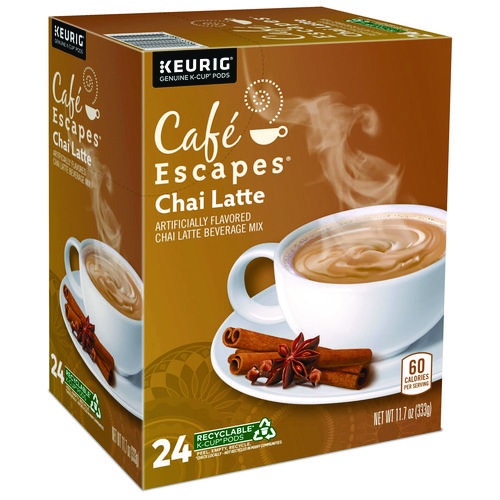 Picture of Cafe Escapes Chai Latte K-Cups, 96/Carton