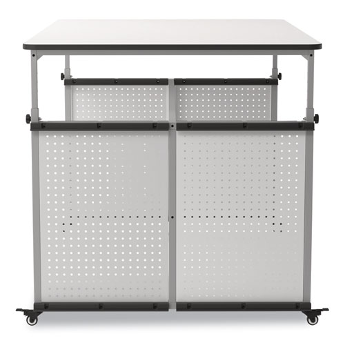 Picture of MBS Classroom Science Lab Makerspace Table, Rectangular, 60.25 x 39.25 x 38, White Top, Gray Base/Legs