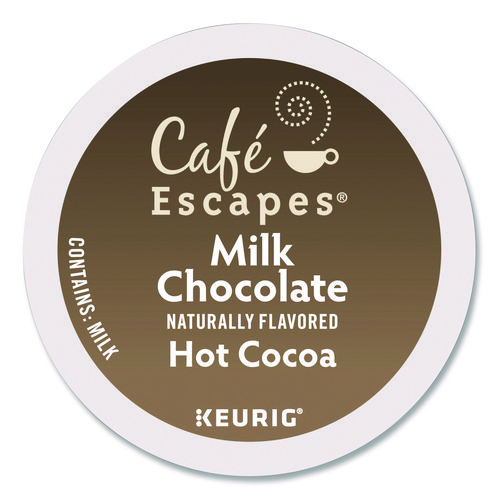 Picture of Cafe Escapes Milk Chocolate Hot Cocoa K-Cups, 96/Carton