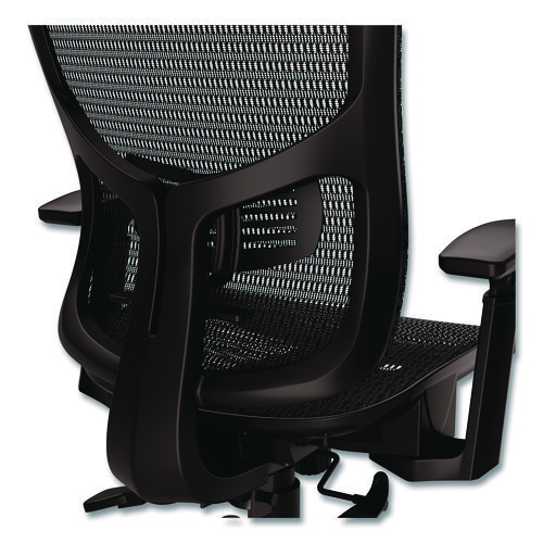 Picture of Hollins Ergonomic Mesh Swivel Task Chair, Supports Up to 275 lb, 18.57 to 22.54 Seat Height, Black Seat/Back, Black Base