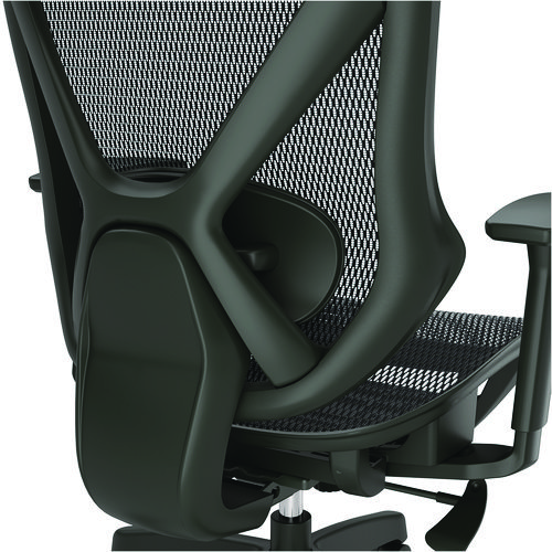 Picture of Taunton Ergonomic Mesh Swivel Task Chair, Supports Up to 275 lb, 17.44 to 20.98 Seat Height, Black Seat/Back, Black Base