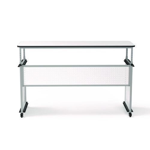 Picture of Modular Teacher's Desk, 60.25 x 21 x 32 to 38, White