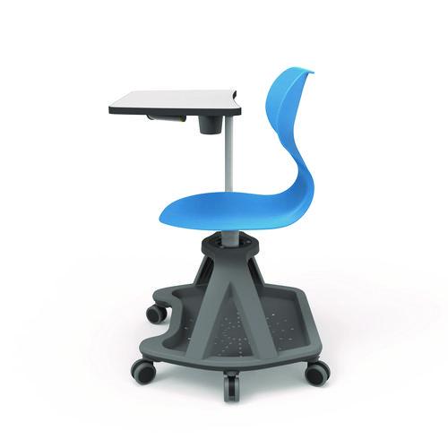 Picture of Classroom Series All-In-One Student Desk and Chair, Supports Up to 330 lb, 19" Seat Height, Blue Seat/Back, Gray Base