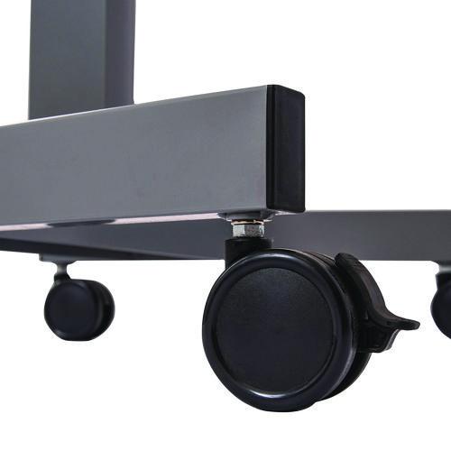 Picture of Pneumatic Adjustable Height Flip Top Student Desk, 27.5 x 19.5 x 26.25 to 42, White/Gray