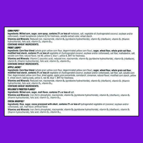 Picture of Cereal Assortment Pack, Assorted Flavors, Single Serve Box, 25/Carton