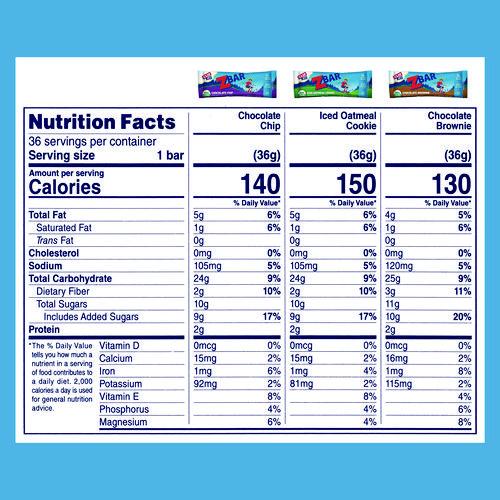 Picture of Kid Organic Zbar Granola Bars Variety Pack, Assorted Flavors, 1.27 oz Bar, 36/Carton