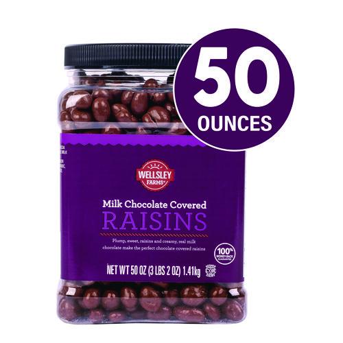 Picture of Milk Chocolate Covered Raisins, 50 oz Jar