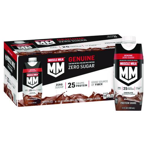 Picture of Genuine Chocolate Protein Shake, 11 oz Carton, 18/Carton