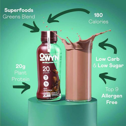 Picture of 20 g Protein Drink, Chocolate, 12 oz Bottle, 12/Carton
