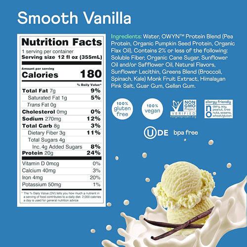 Picture of 20 g Protein Drink, Vanilla, 12 oz Bottle, 12/Carton