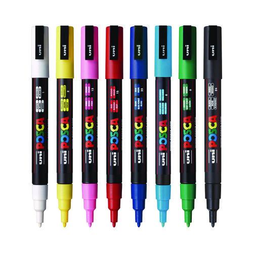 Picture of Water-Based Paint Markers, Fine Bullet Tip, Assorted Colors, 8/Pack