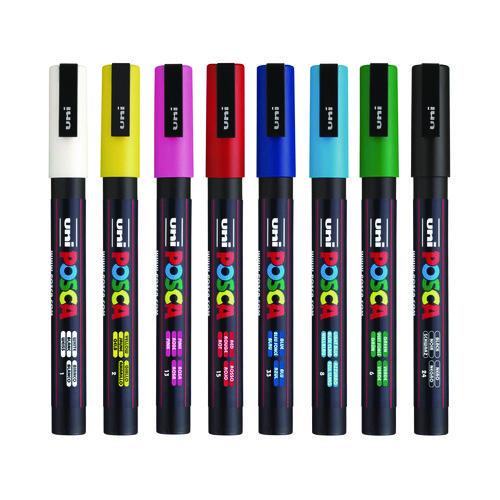 Picture of Water-Based Paint Markers, Fine Bullet Tip, Assorted Colors, 8/Pack