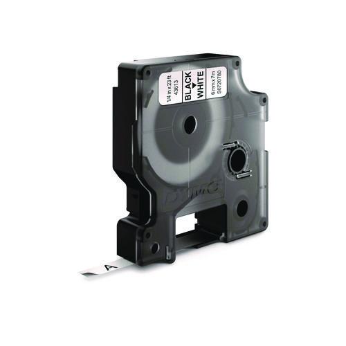 Picture of D1 High-Performance Polyester Removable Label Tape, 0.25" x 23 ft, Black on White