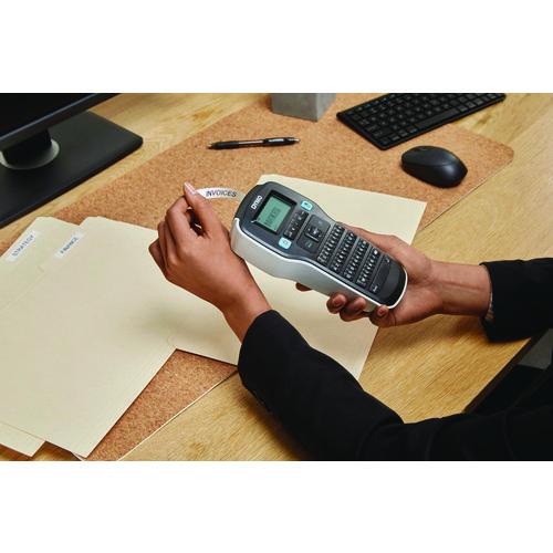 Picture of D1 High-Performance Polyester Removable Label Tape, 0.25" x 23 ft, Black on White