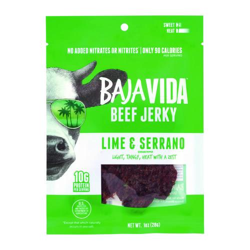 Picture of Beef Jerky Lime and Serrano Pepper Snack Pack, Lime and Serrano Pepper, 1 oz Packet, 12/Carton