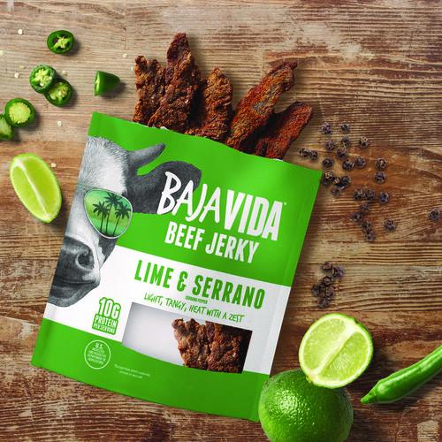 Picture of Beef Jerky Lime and Serrano Pepper Snack Pack, Lime and Serrano Pepper, 1 oz Packet, 12/Carton