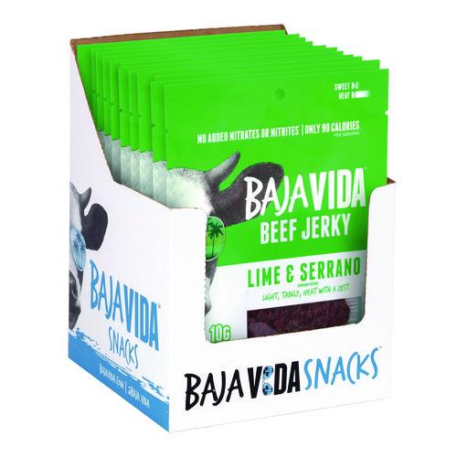 Picture of Beef Jerky Lime and Serrano Pepper Snack Pack, Lime and Serrano Pepper, 1 oz Packet, 12/Carton