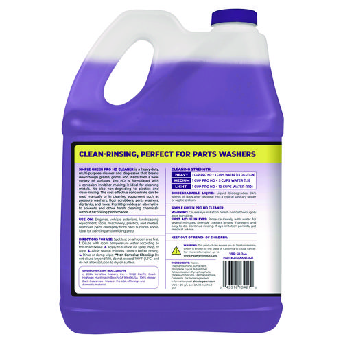 Picture of Pro HD Heavy-Duty Cleaner, Unscented, 1 gal Bottle, 4/Carton