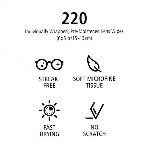 Picture of Lens Wipes, 6 x 5, 220/Carton