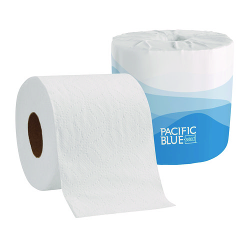 Picture of Pacific Blue Select Bathroom Tissue, Septic Safe, 2-Ply, White, 550 Sheets/Roll, 80 Rolls/Carton