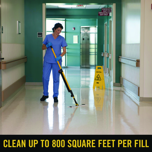 Picture of Pulse Microfiber Spray Mop System, 17" Wide Microfiber Head, 52" Yellow Plastic Handle