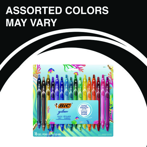 Picture of Gel-ocity Quick Dry Gel Pen, Retractable, Medium 0.7 mm, 16 Assorted Ink and Barrel Colors, 16/Pack