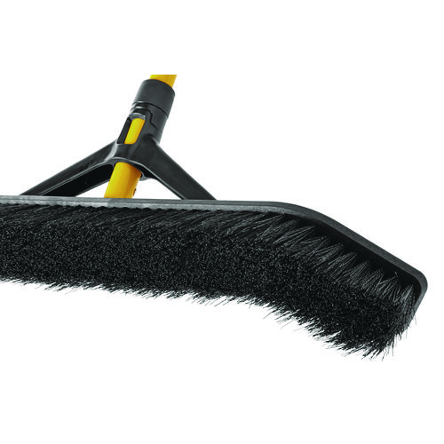 Picture of Maximizer Push-to-Center Broom, Poly Bristles, 36 x 58.13, Steel Handle, Yellow/Black