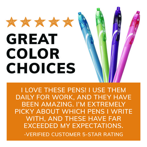 Picture of Gel-ocity Quick Dry Gel Pen, Retractable, Fine 0.7 mm, 12 Assorted Ink and Barrel Colors, Dozen