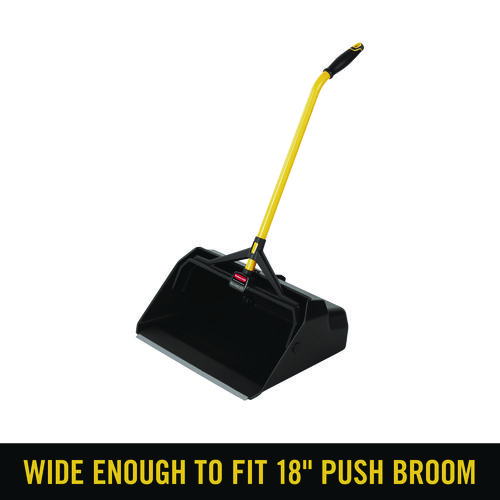 Picture of Maximizer Heavy-Duty Stand Up Debris Pan, 20.44w x 29h, Plastic, Yellow/Black