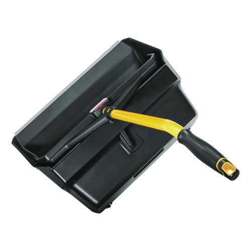 Picture of Maximizer Heavy-Duty Stand Up Debris Pan, 20.44w x 29h, Plastic, Yellow/Black