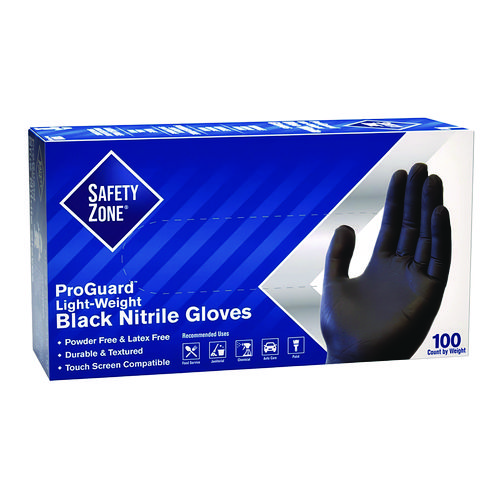 ProGuard+Powder+Free+Nitrile+Gloves%2C+X-Large%2C+Black%2C+100%2FBox