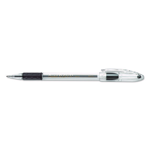 Picture of R.S.V.P. Ballpoint Pen Value Pack, Stick, Medium 1 mm, Black Ink, Clear/Black Barrel, 24/Pack