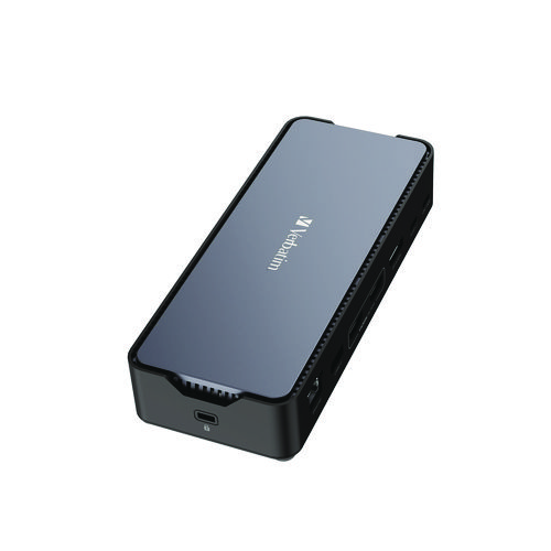 Picture of USB-C Pro Docking Station 15-in-1, Audio/DisplayPort/HDMI/Micro SD/RJ45/SD/USB-A/USB-C, Gray