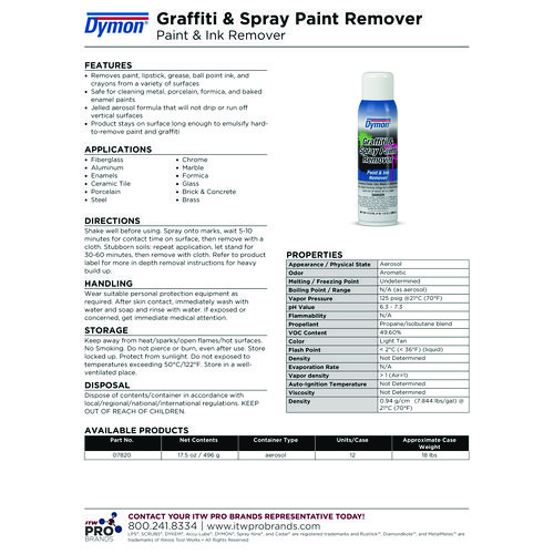 Picture of Graffiti/Paint Remover, Jelled Formula, 17.5 oz Aerosol Spray