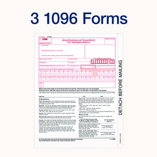 Picture of 4-Part 1099-DIV Tax Forms with Tax Forms Helper, Fiscal Year: 2024, 4-Part Carbonless, 8 x 5.5, 2 Forms/Sheet, 24 Forms Total