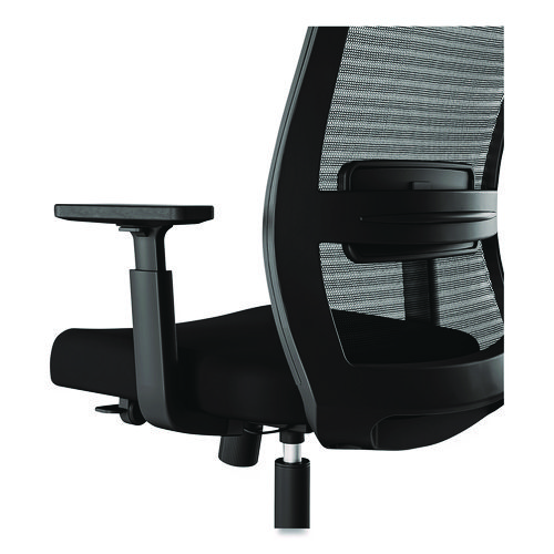 Picture of Ashdale Ergonomic Fabric Swivel Task Chair, Supports Up to 275 lb, 18.15 to 21.89 Seat Height, Black Seat/Back, Black Base