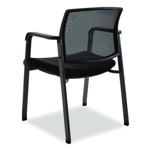 Picture of Elgar Fabric Guest Chair, 24.41 x 22.64 x 31.73, Black Seat, Black Back, Black Base