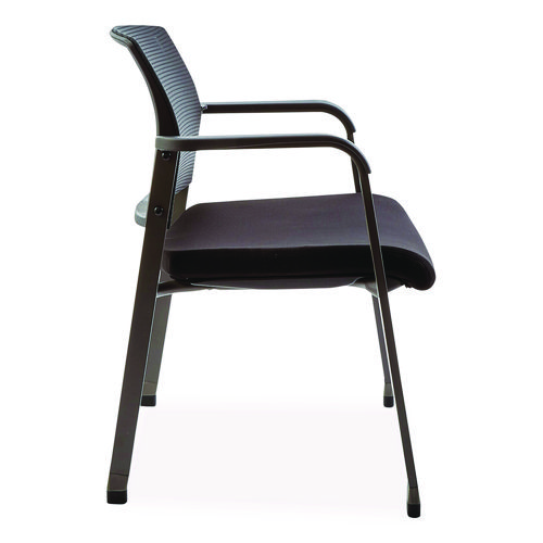 Picture of Elgar Fabric Guest Chair, 24.41 x 22.64 x 31.73, Black Seat, Black Back, Black Base