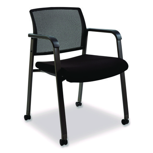 Picture of Elgar Fabric Guest Chair, 24.41 x 22.64 x 31.73, Black Seat, Black Back, Black Base